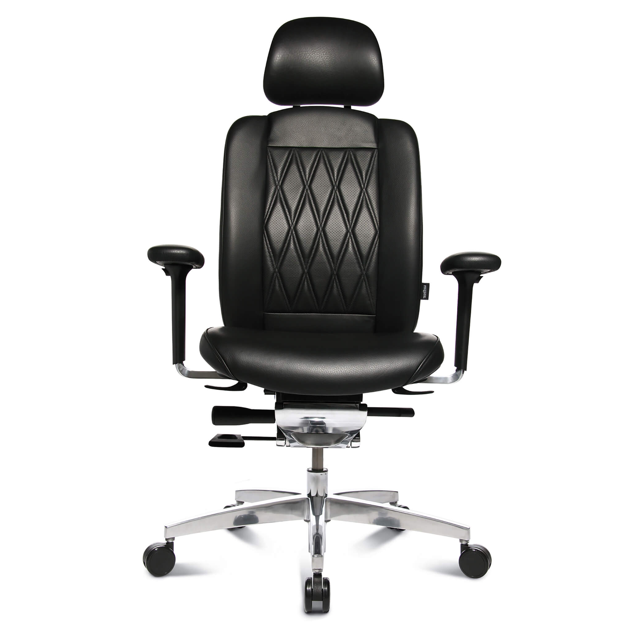 Wagner AluMedic Limited S Chefsessel mit Lederbezug und Kopfstütze Wagner AluMedic Limited S Chefsessel mit Lederbezug und Kopfstütze