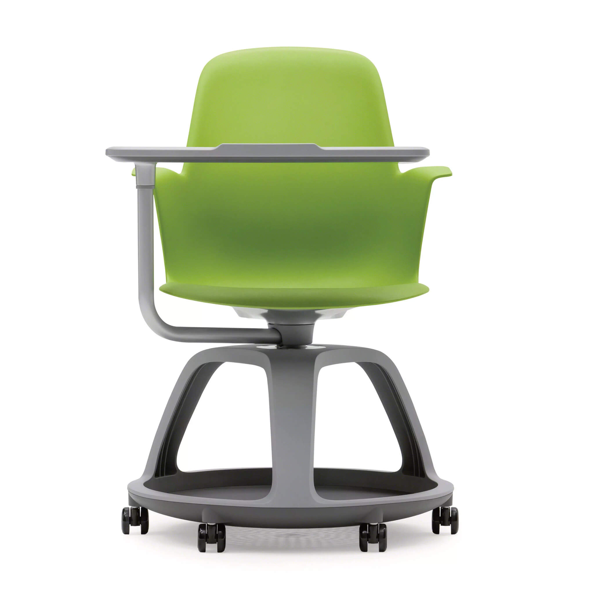 Steelcase NODE Seminarstuhl mit Schreibtablar Aktionsmodell Wasabi