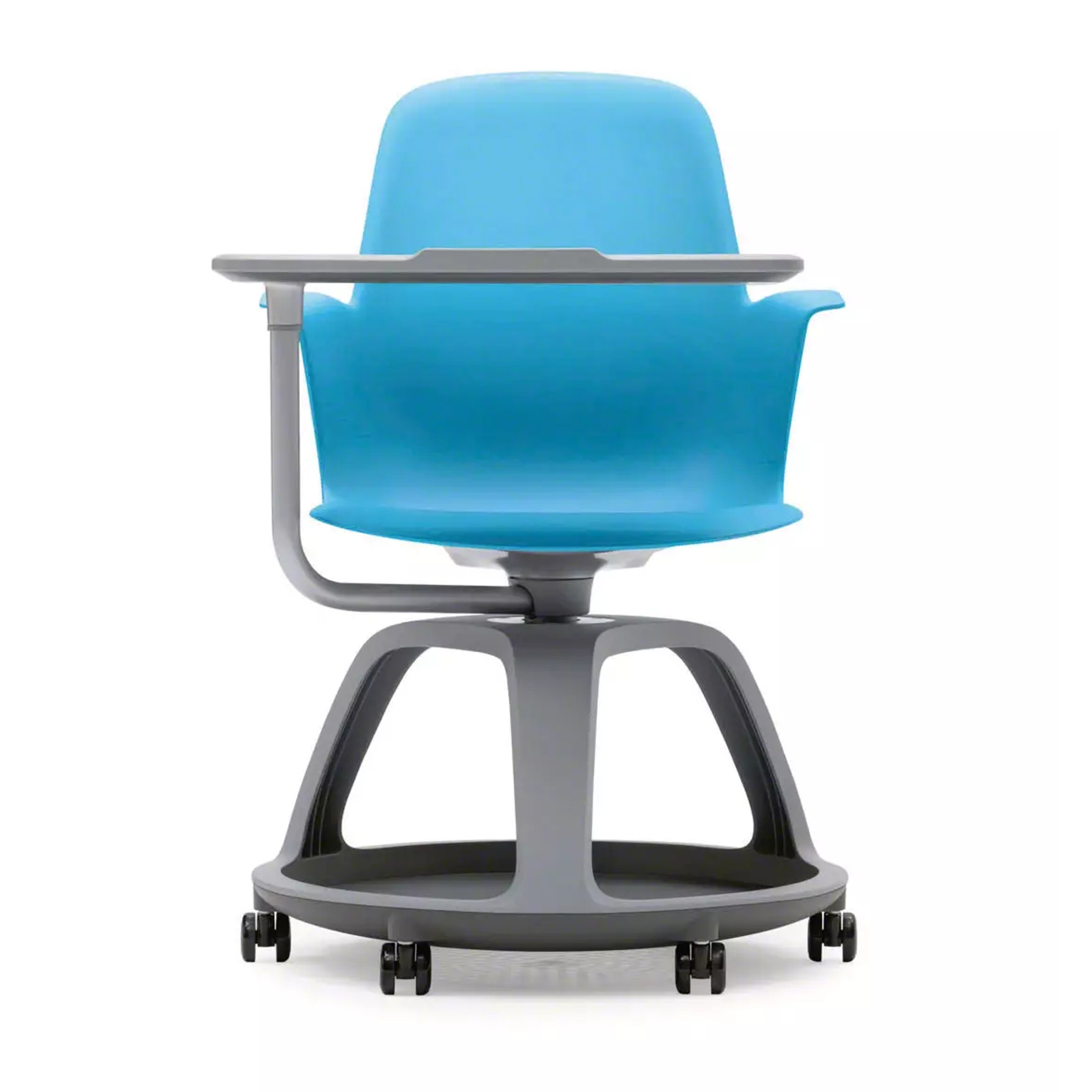 Steelcase NODE Seminarstuhl mit Schreibtablar Aktionsmodell Babyblau