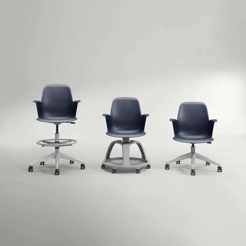 Steelcase NODE Seminarstuhl mit Schreibtablar Aktionsmodell Orange