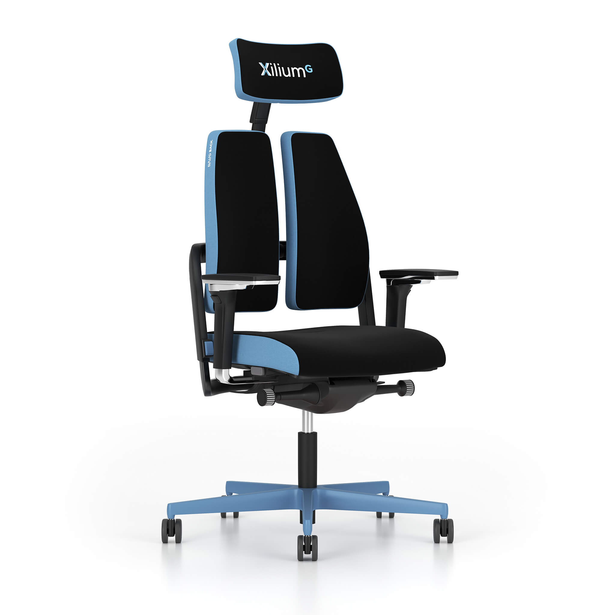 Nowy Styl Xilium-G Gaming Chair blue mit zweigeteilter Rückenlehne und X-Move-Technologie