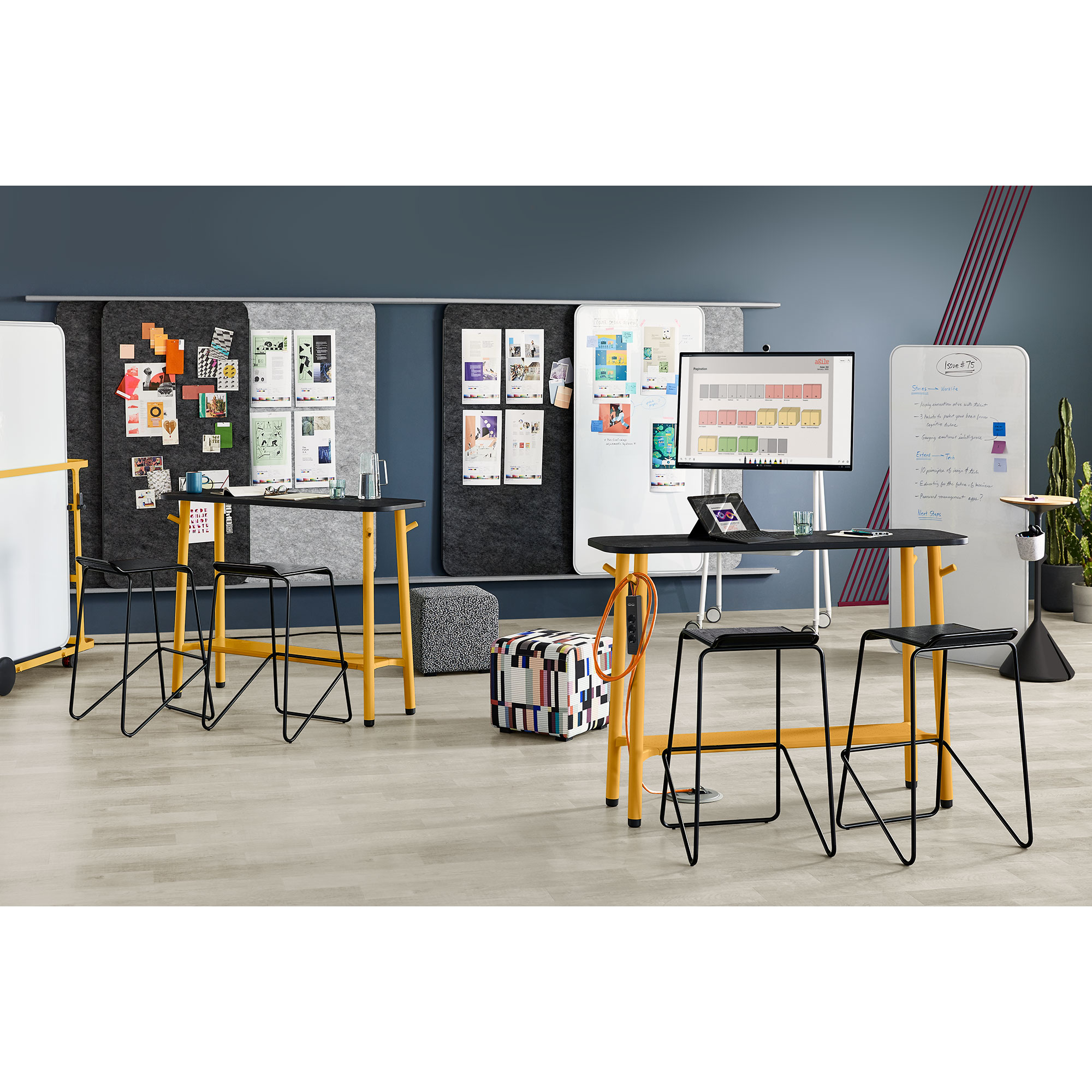 Steelcase Flex Collection Stehtisch mit Rollen, konfigurierbar