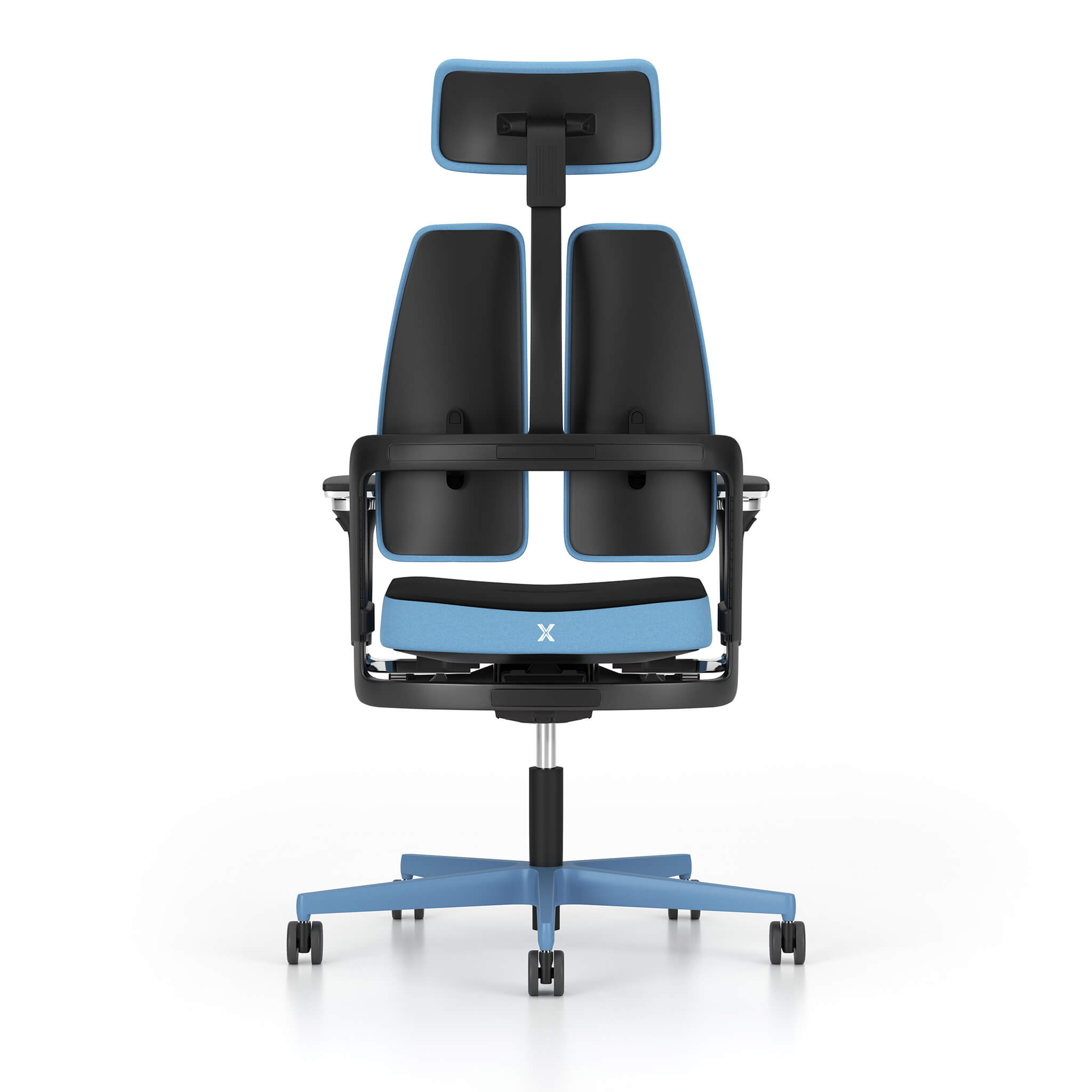 Nowy Styl Xilium-G Gaming Chair blue mit zweigeteilter Rückenlehne und X-Move-Technologie