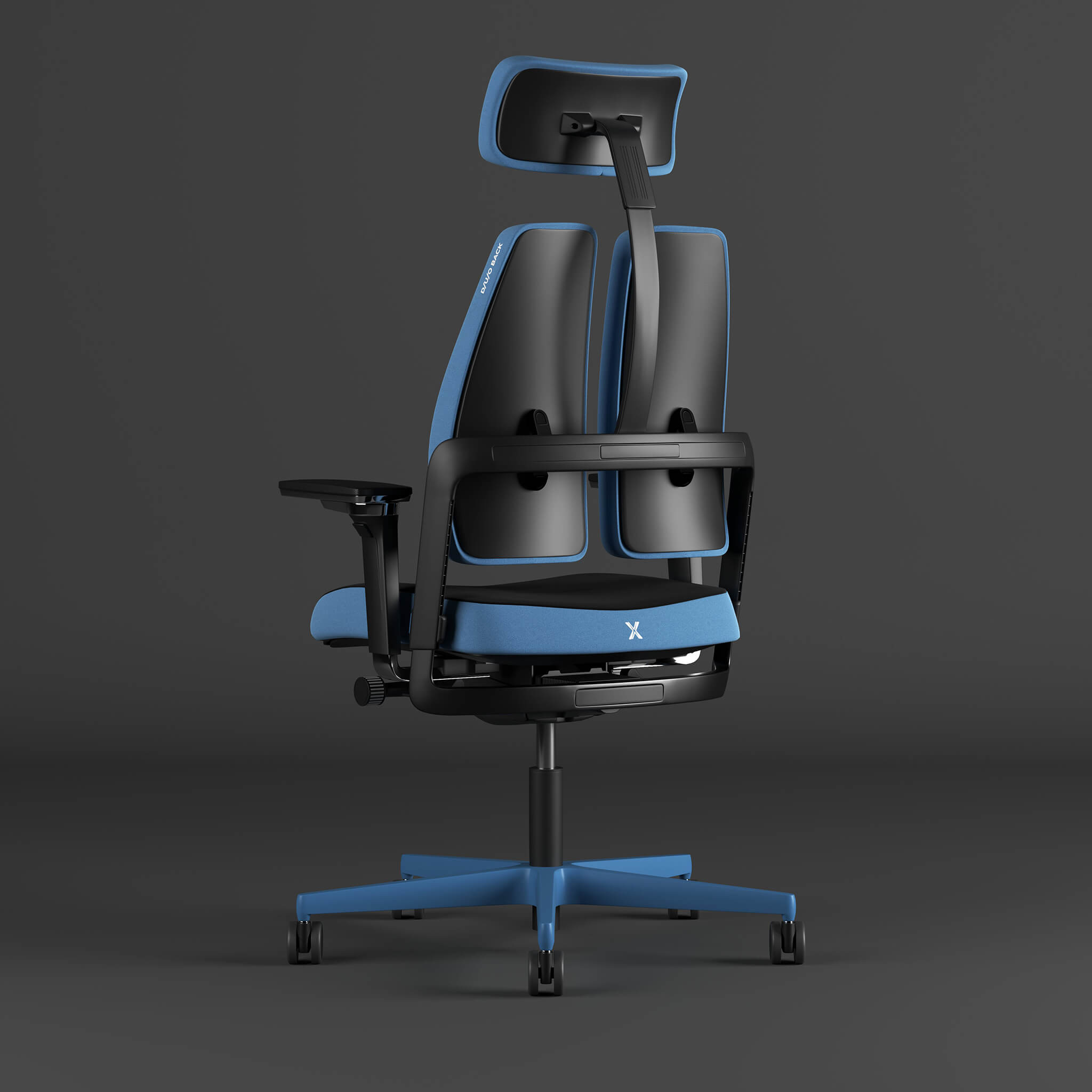 Nowy Styl Xilium-G Gaming Chair blue mit zweigeteilter Rückenlehne und X-Move-Technologie