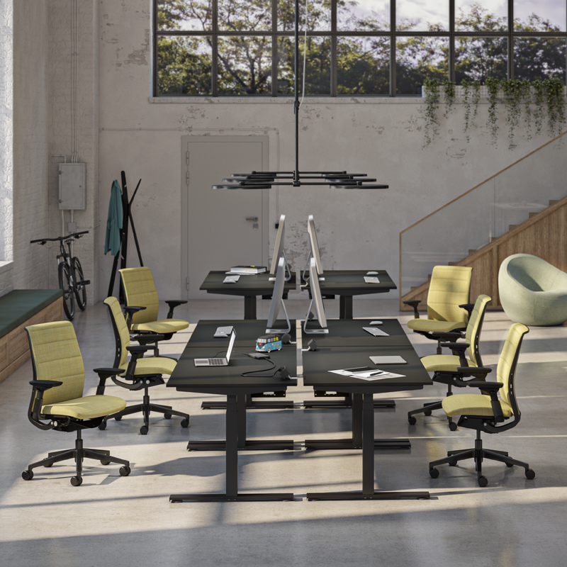 Steelcase Possilio höhenverstellbarer Schreibtisch, individuell konfigurierbar