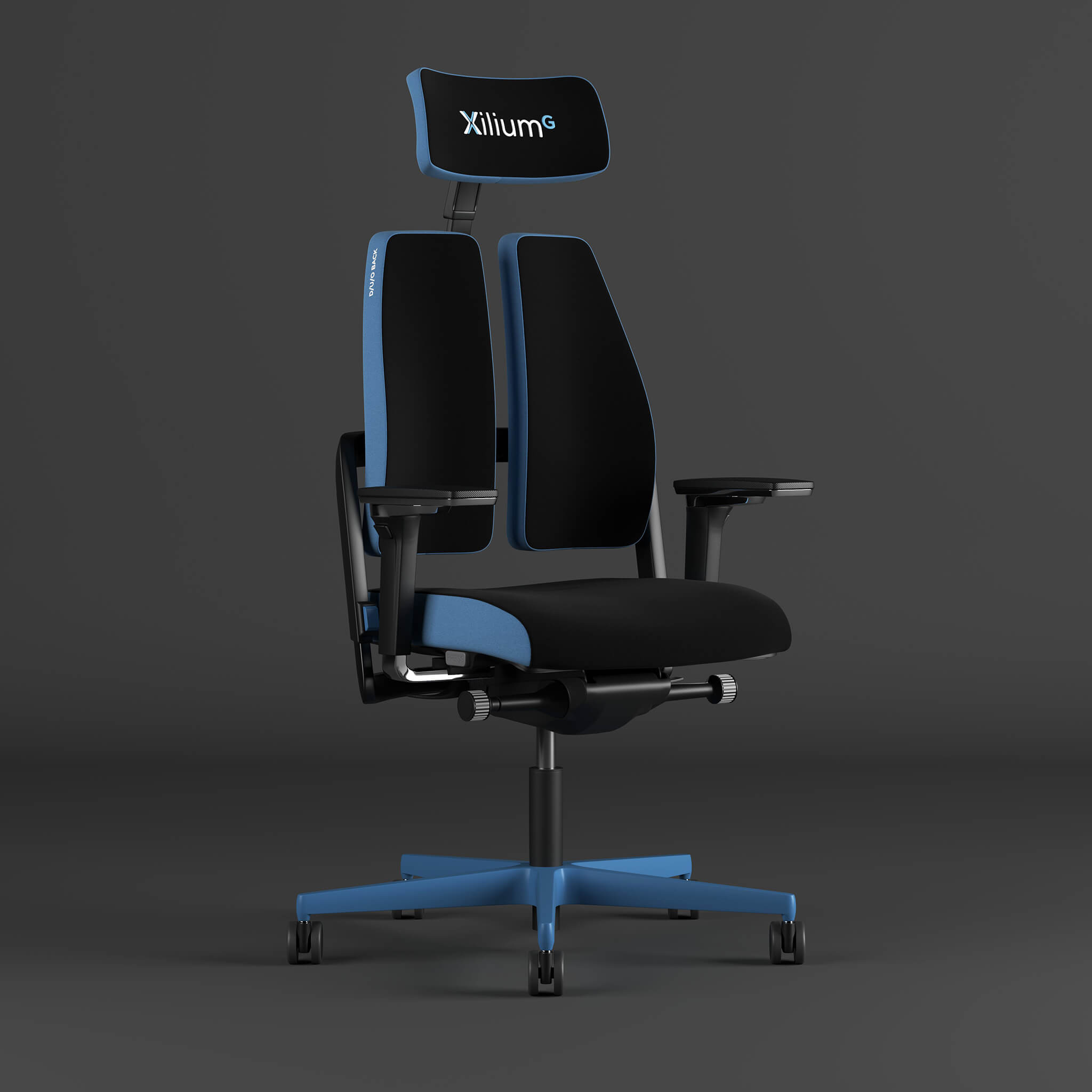 Nowy Styl Xilium-G Gaming Chair blue mit zweigeteilter Rückenlehne und X-Move-Technologie