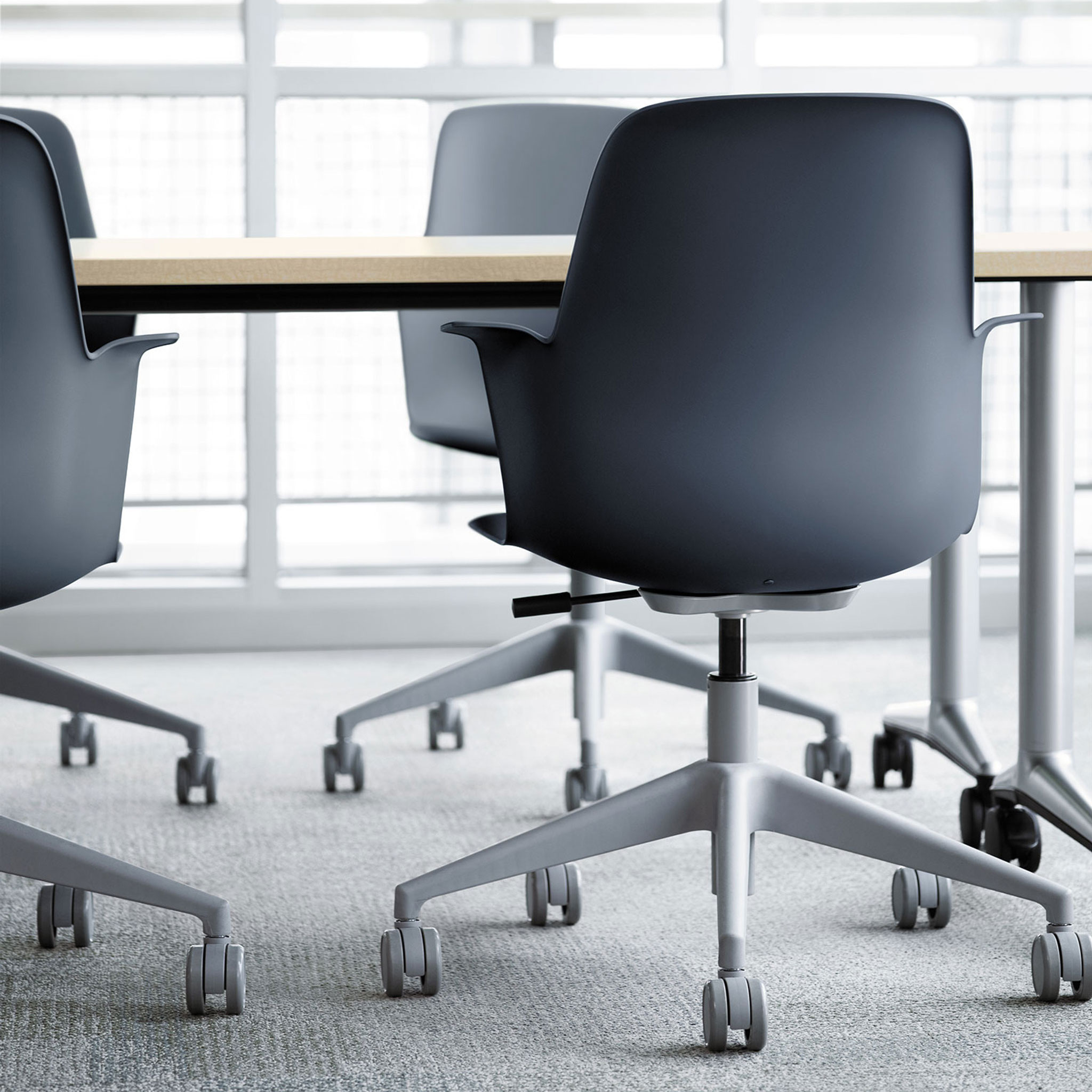 Steelcase NODE Seminarstuhl mit Schreibtablar Aktionsmodell Babyblau Steelcase NODE Seminarstuhl mit Schreibtablar Aktionsmodell Babyblau