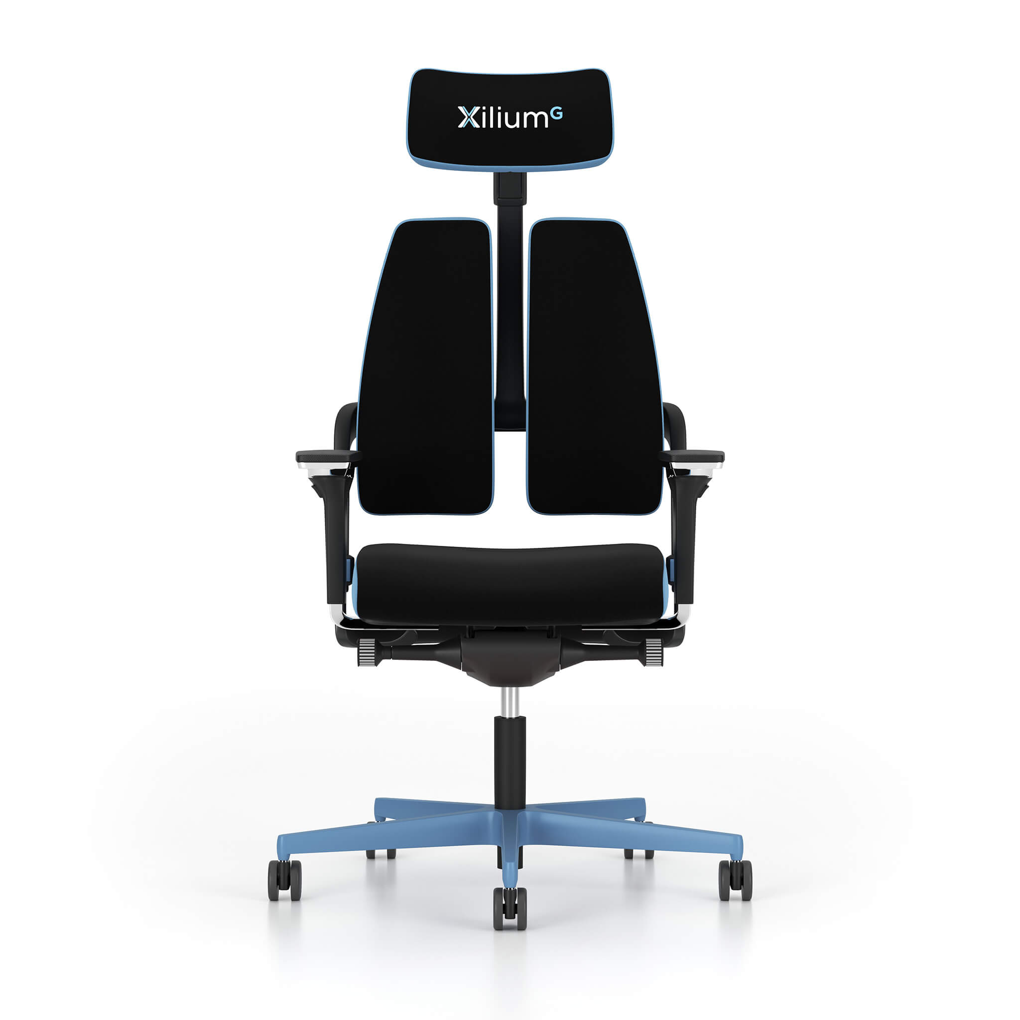 Nowy Styl Xilium-G Gaming Chair blue mit zweigeteilter Rückenlehne und X-Move-Technologie