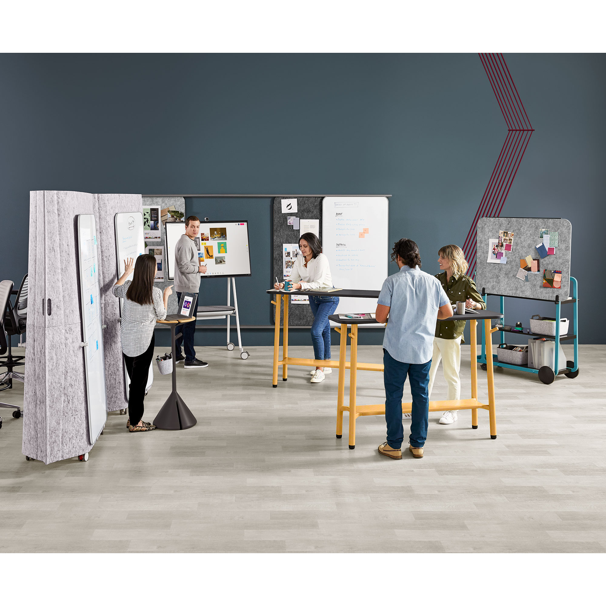 Steelcase Flex Collection schmaler Stehtisch Slim für dynamisches Arbeiten