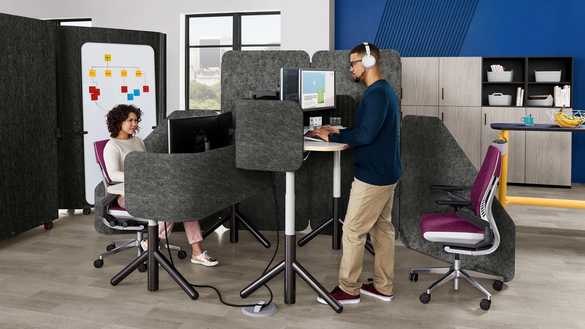 Steelcase Flex Akustische Begrenzung – Auf Rollen beweglich